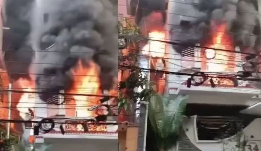 উত্তরায় ৭ তলা ভবনে আগুন, ৩ মরদেহ উদ্ধার