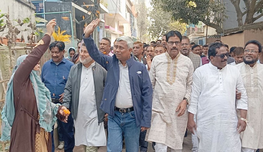 উপশহরে অমিতের গণসংযোগ : অপরাধীদের বিরুদ্ধে কঠোর হুঁশিয়ারি