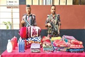 বেনাপোল সীমান্তে ৩ লাখ ৬৬ হাজার টাকার চোরাচালানি পণ্য জব্দ