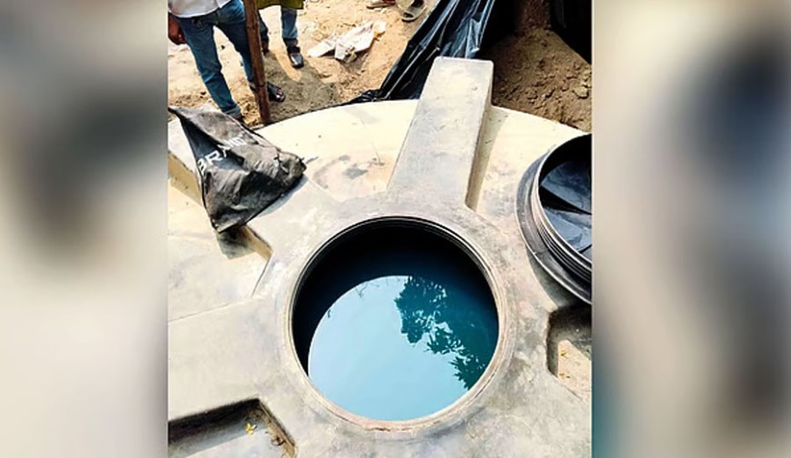 মাটির নিচে পানির ট্যাংক বসিয়ে ১০ হাজার লিটার ডিজেল মজুত
