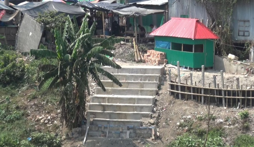 দড়াটানায় ভৈরব নদের পাড় দখল করে অবৈধ স্থাপনা নির্মাণ:প্রশাসনের বিস্ময়