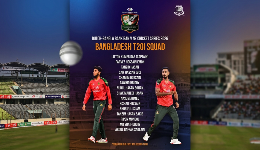 কিউইদের বিপক্ষে টাইগারদের টি-২০ স্কোয়াড ঘোষণা