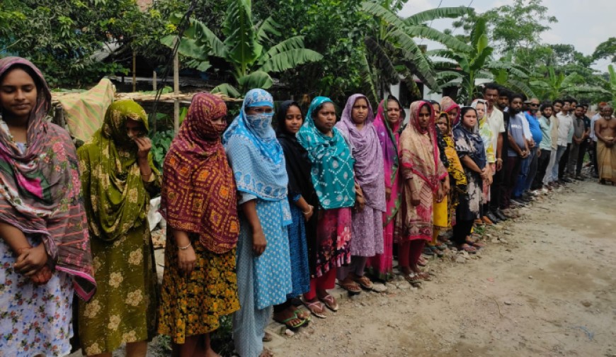 গাজীপাড়ায় মাদক বিরোধী মানববন্ধন ও বিক্ষোভ মিছিল