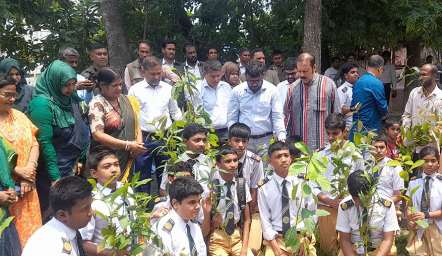 লক্ষ্য ৫ বছরে ২৫ কোটি বৃক্ষরোপণ: যশোরে শিক্ষার্থীদের মাঝে চারা বিতরণ