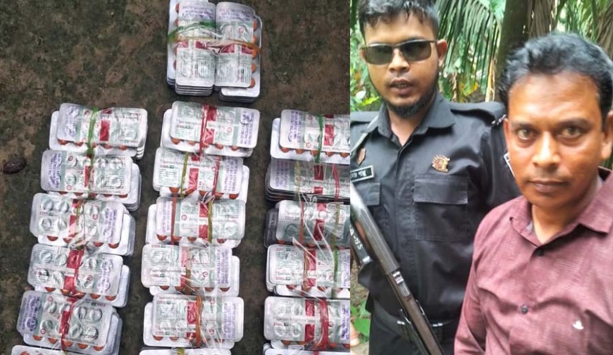 যশোরে বাস তল্লাশি করে ২ হাজার পিস ট্যাপেন্টাডলসহ যুবক আটক