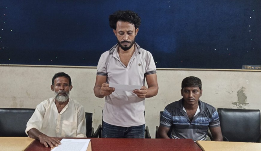 হরিণাকুণ্ডুতে সিও এনজিওর কর্মকর্তাদের বিরুদ্ধে স্ট্যাম্পে স্বাক্ষর ও মারধরের অভিযোগ: সংবাদ সম্মেলন
